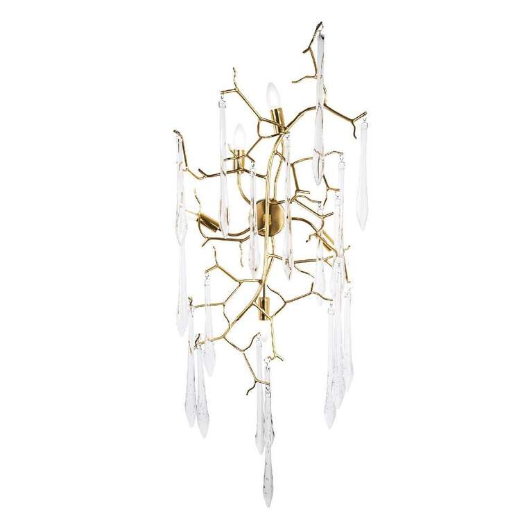 Настенный светильник MS.2102.05 GD (хрусталь, цвет прозрачный)