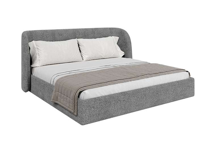 Кровать Classic 200х200 серого цвета с подъемным механизмом