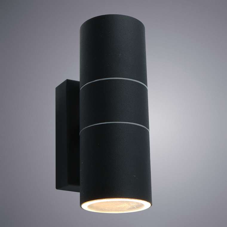 Уличный настенный светильник Sonaglio черного цвета