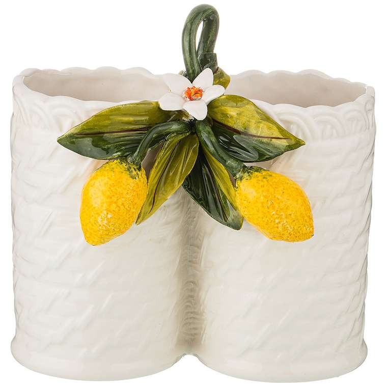 Подставка под кухонные приборы Лимоны из керамики