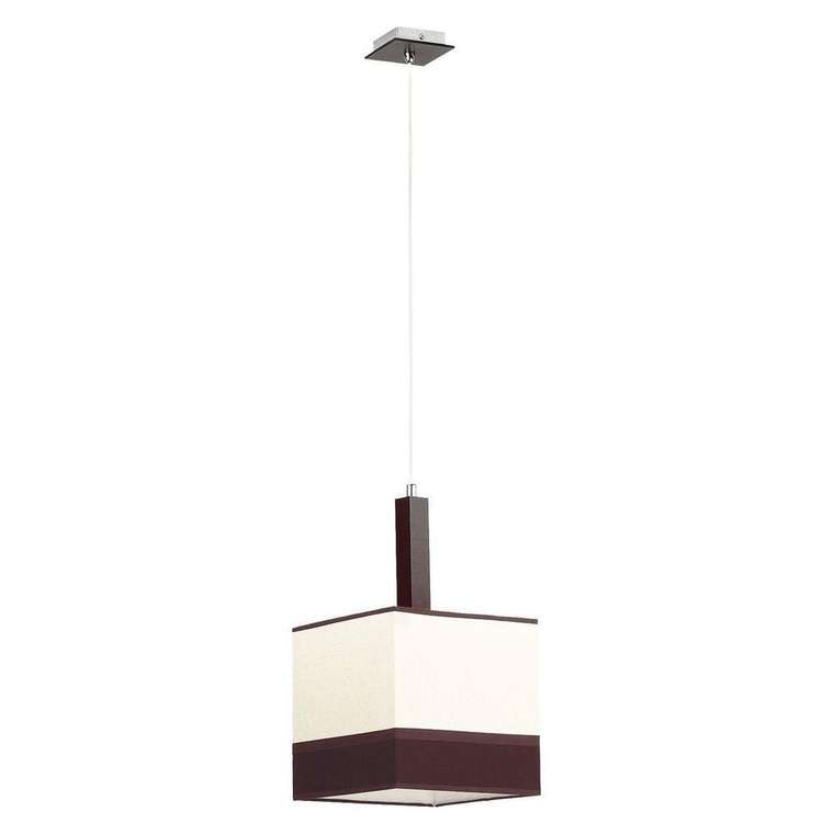 Подвесной светильник Paja с бежево-коричневым плафоном