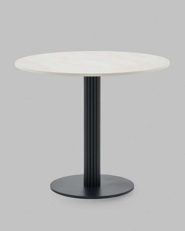 Обеденный стол Фризбин D90 черно-белого цвета