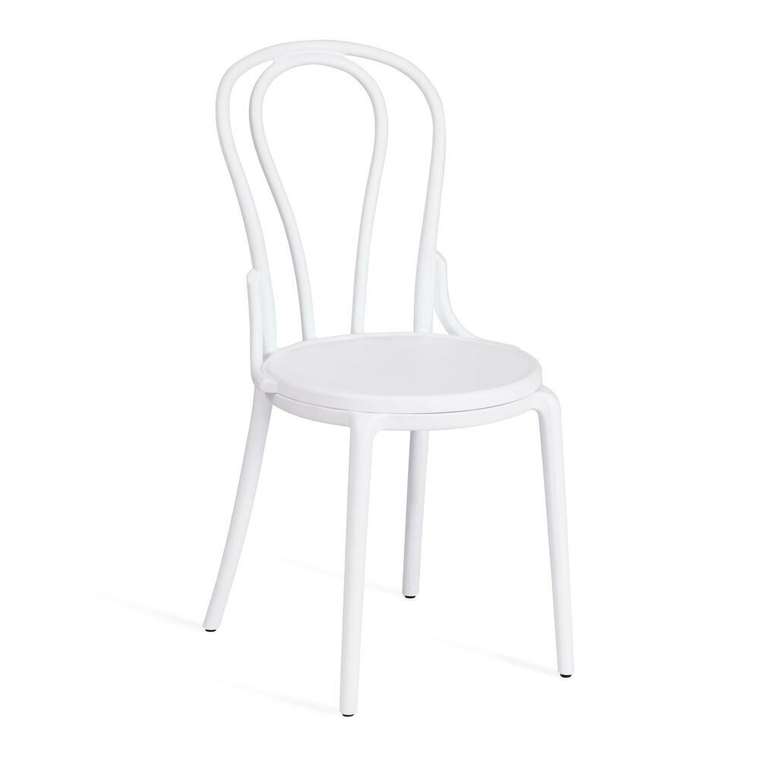 Набор из четырех стульев Thonet белого цвета