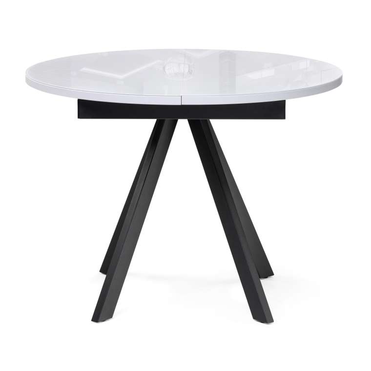 Раздвижной обеденный стол Трейси М черно-белого цвета
