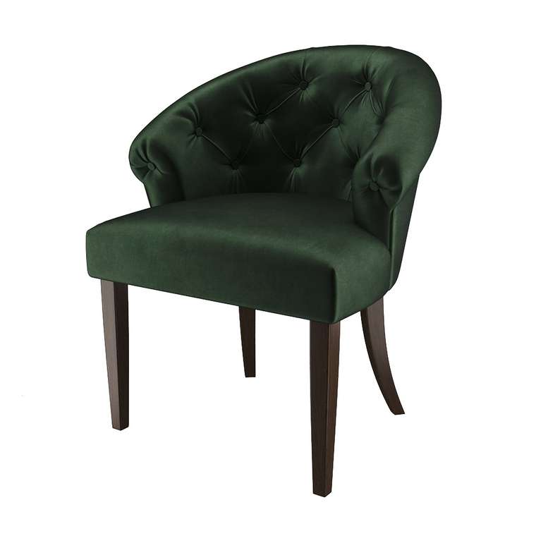Стул-кресло мягкий Adina темно-зеленого цвета