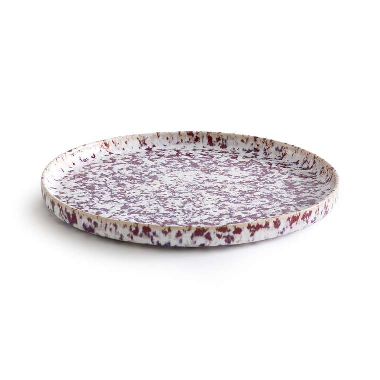 Комплект из четырех тарелок Hortensia бело-фиолетового цвета