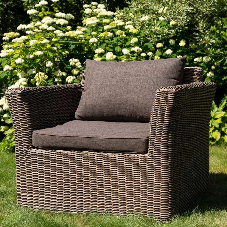 Садовое кресло Maggiore серо-коричневого цвета