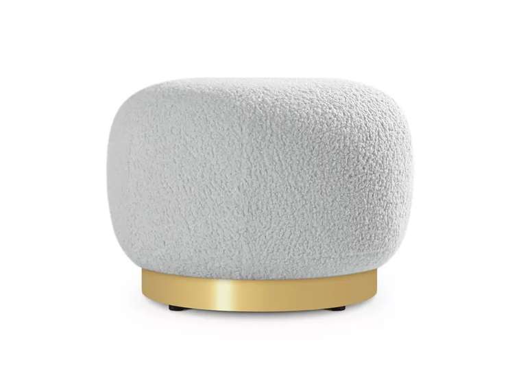 Пуф Lucca светло-серого цвета с зоотым основанием