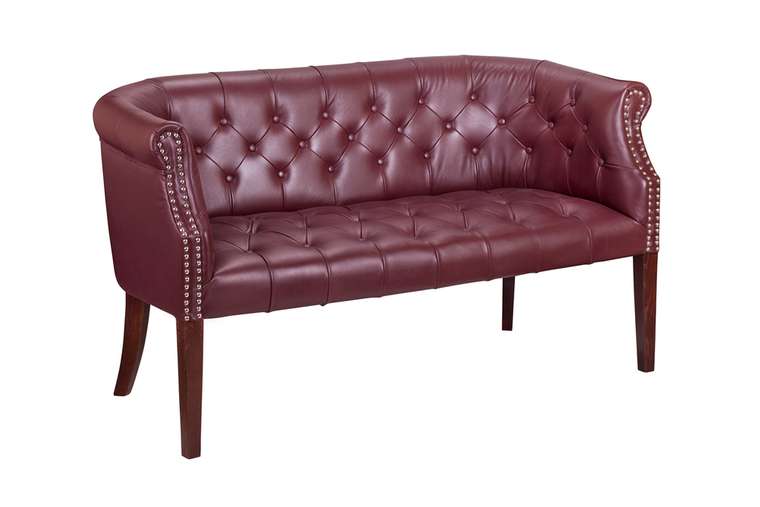 Прямой диван Grace sofa leather коричневого цвета