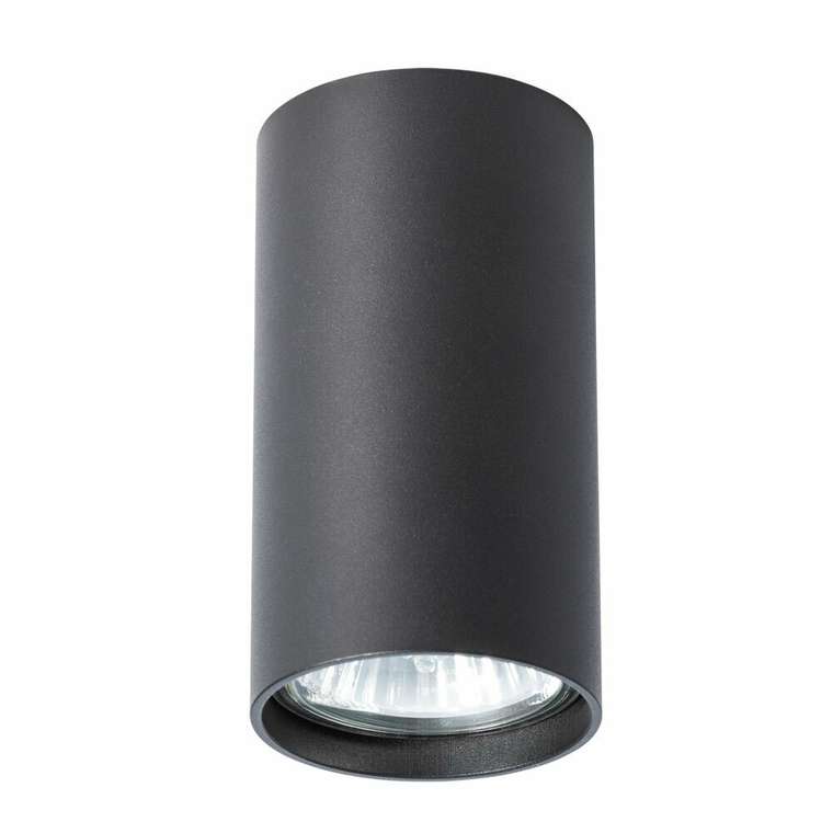 Потолочный светильник из металла черного цвета 