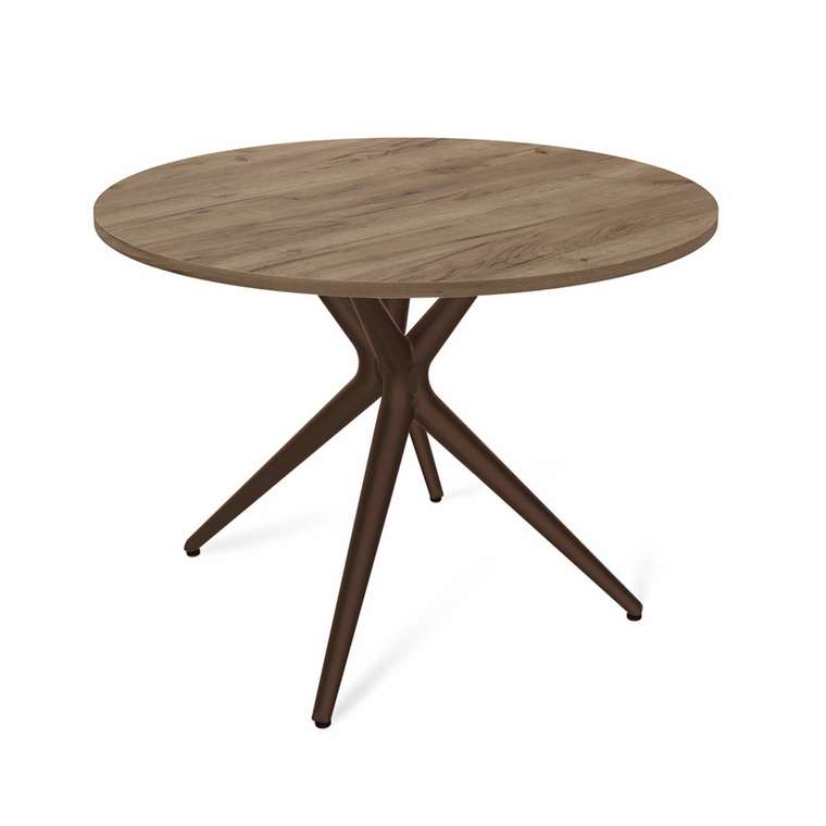 Обеденный стол Ogma коричневого цвета на коричневых ножках