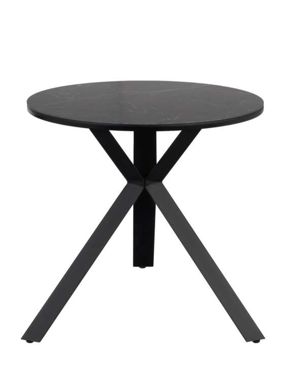 Стол обеденный Rumo Plano D80 черного цвета 