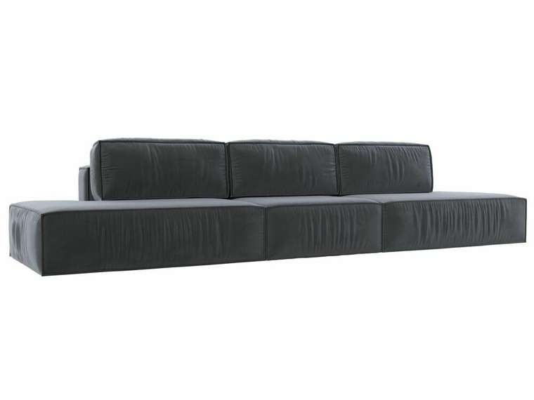 Прямой диван-кровать Прага лофт лонг серого цвета