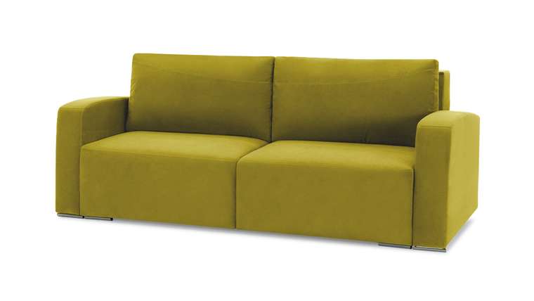 Прямой диван-кровать Окленд Лайт желто-зеленого цвета
