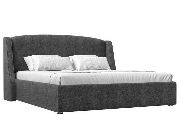 Кровать Лотос 180х200 серого цвета с подъемным механизмом