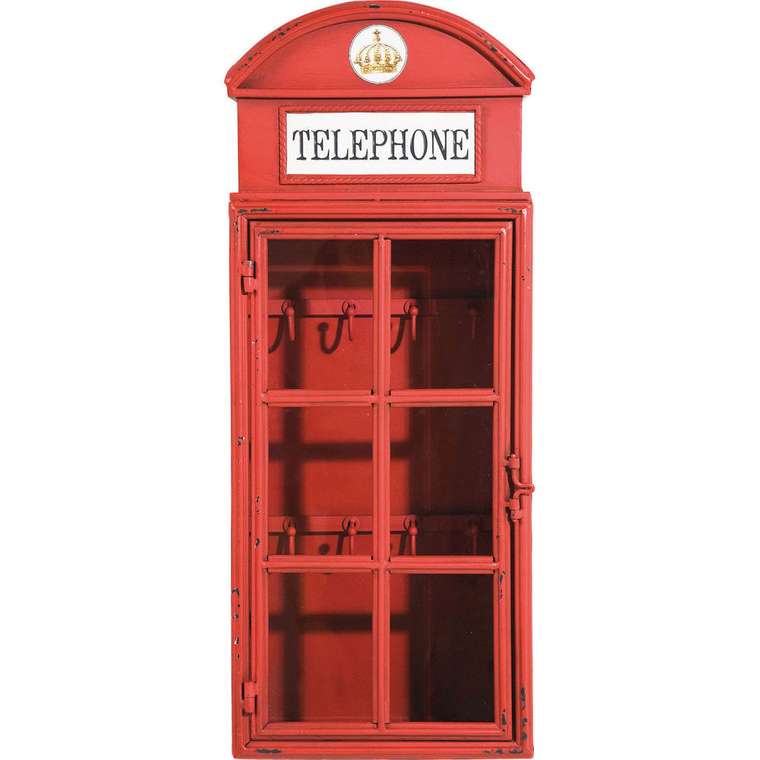 Ключница London Telephone красного цвета
