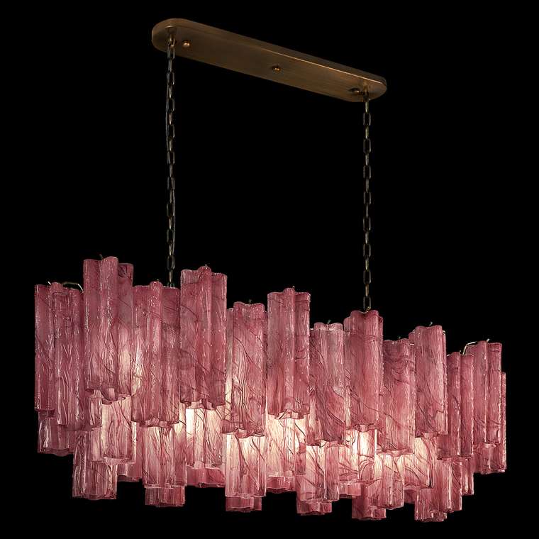 Подвесная люстра Murano 10580/1000R Pink (стекло, цвет розовый)