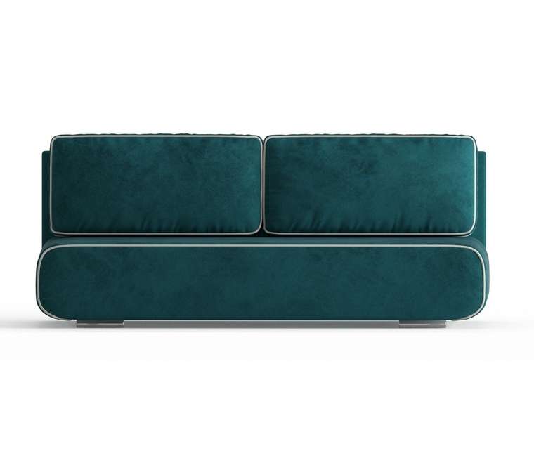 Диван-кровать Рени в обивке из велюра темно-зеленого цвета