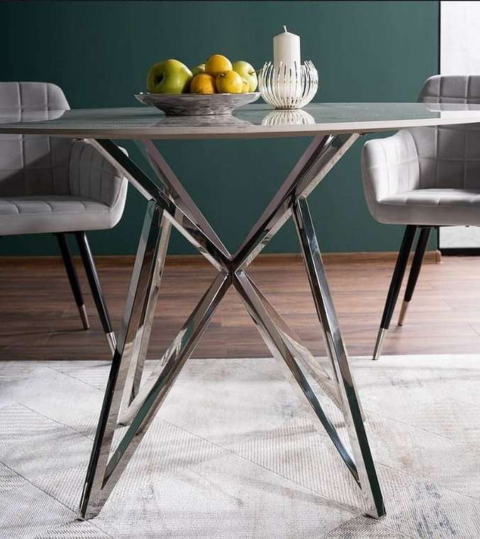 Стол обеденный Murano 120 серого цвета