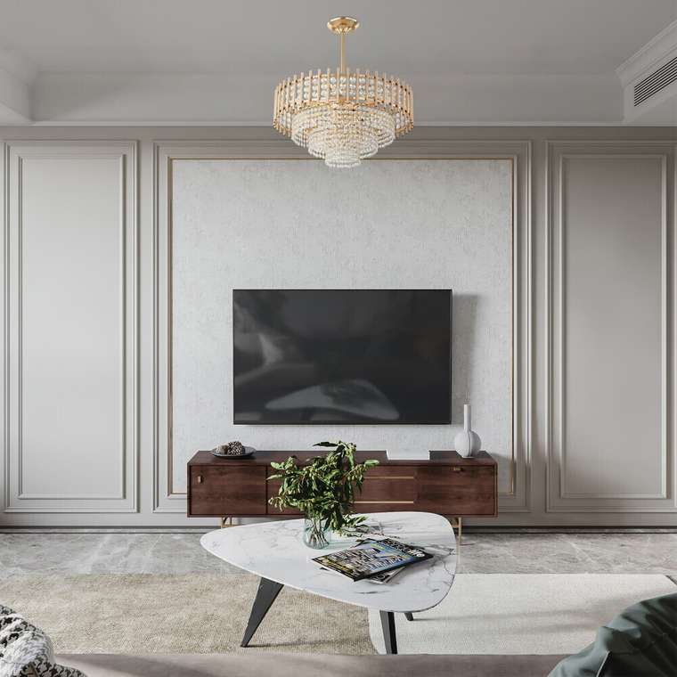 Хрустальная люстра Sorrento-6109 376109/9/300/570 GD (хрусталь, цвет прозрачный)