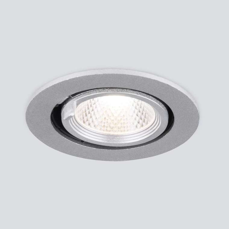 Встраиваемый точечный светодиодный светильник 9918 LED 9W 4200K серебро Osellu