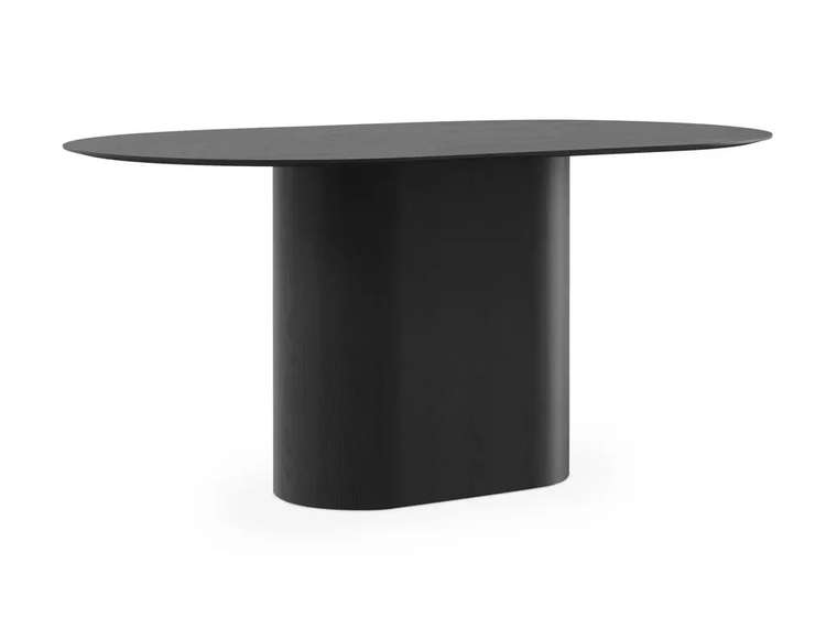 Стол обеденный овальный Mono 160 черного цвета
