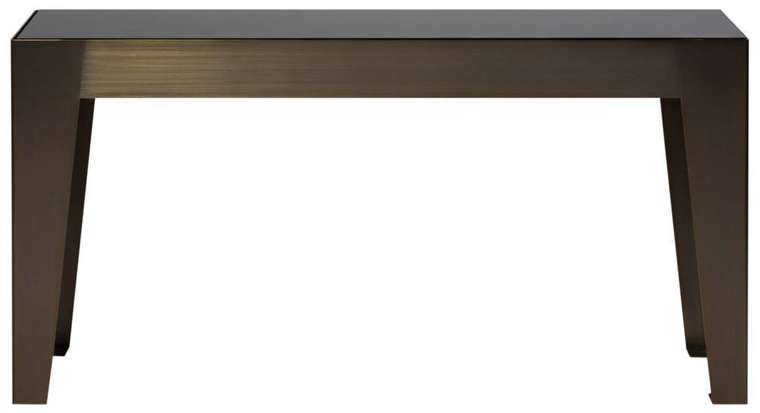 Стол журнальный "Hermes" Black Glass из металла и стекла 