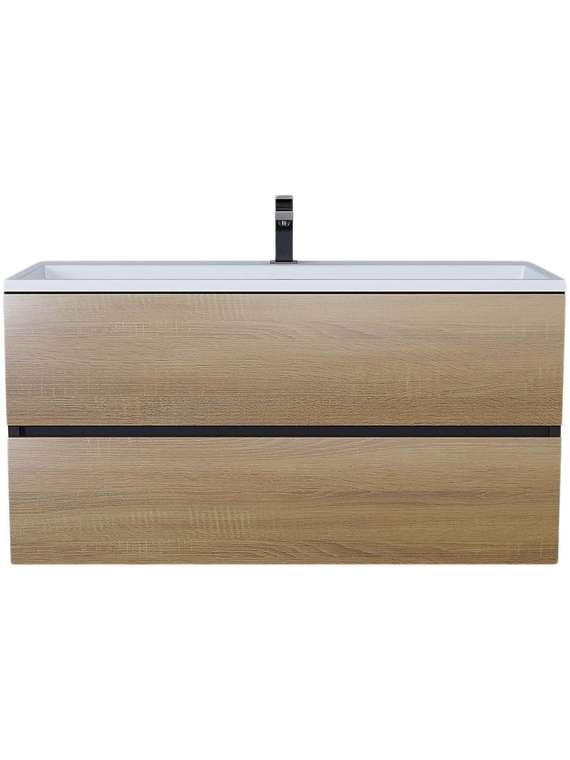 Тумба под раковину Barsa 100 черно-бежевого цвета