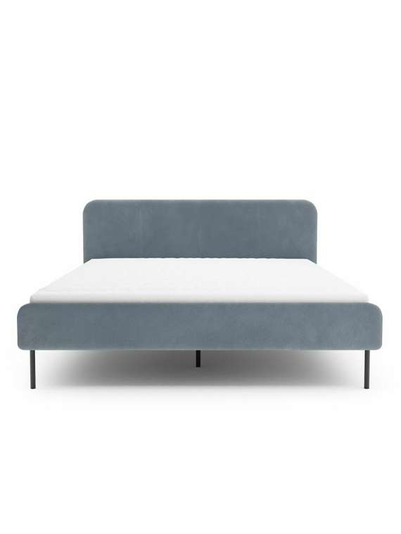 Кровать Элиса 160x200 тёмно-серого цвета без подъемного механизма
