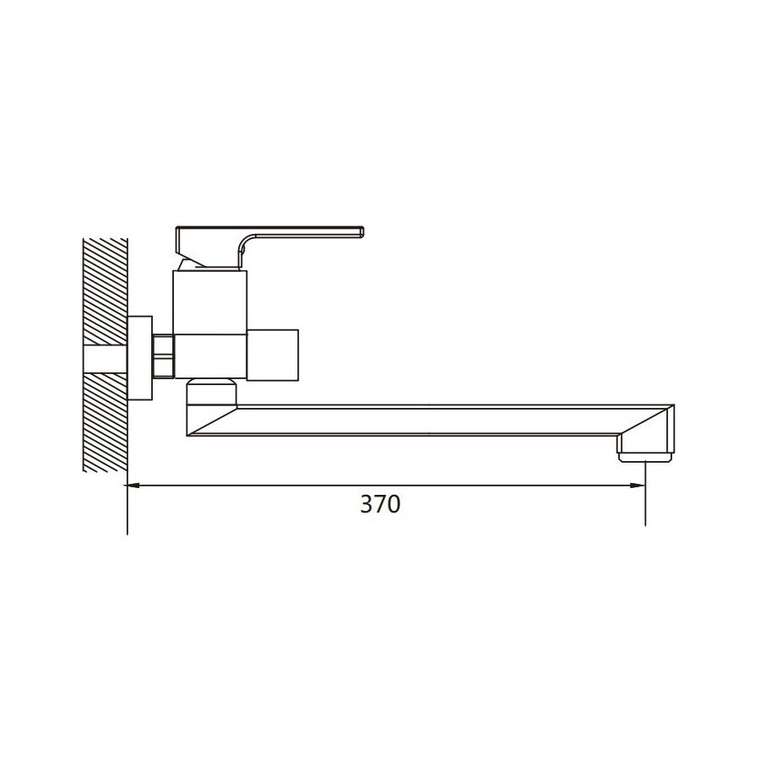 Смеситель для ванны Raffine F2296, хром