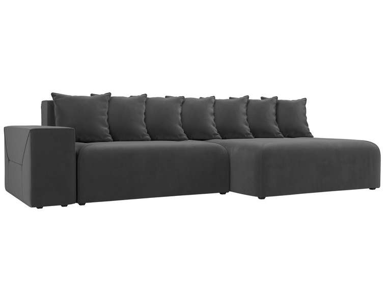Угловой диван-кровать Кёльн серого цвета правый угол