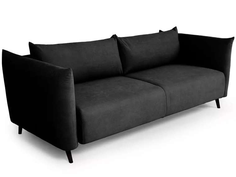 Диван-кровать Menfi темно-серого цвета с черными ножками