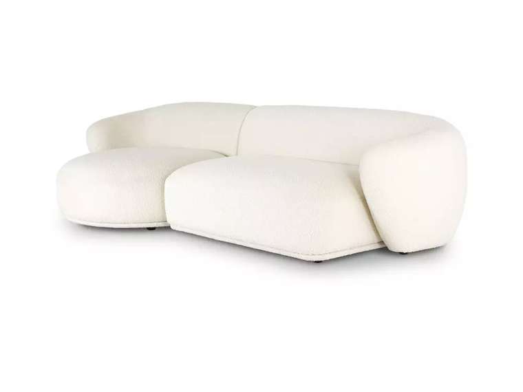 Модульный диван Fabro M белого цвета левый