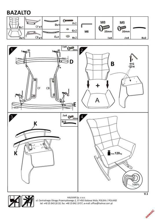 Кресло-качалка Bazalto зеленого цвета