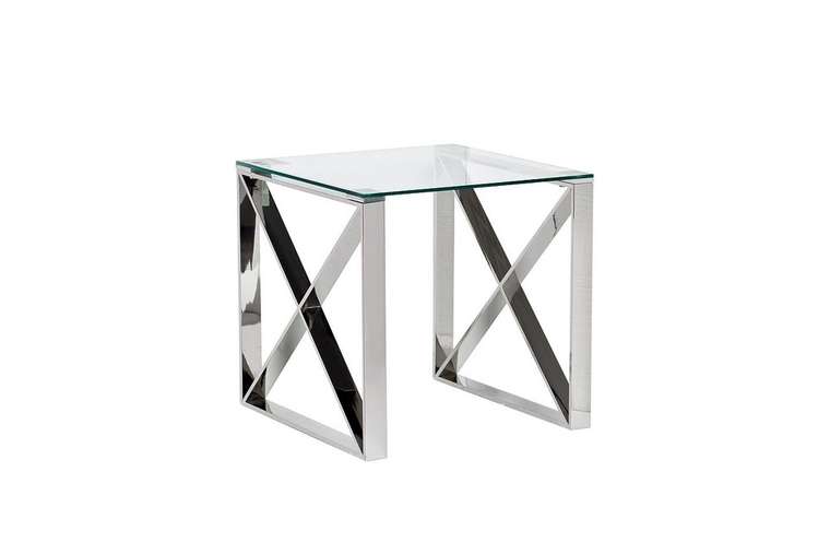 Кофейный стол со стеклянной столешницей 