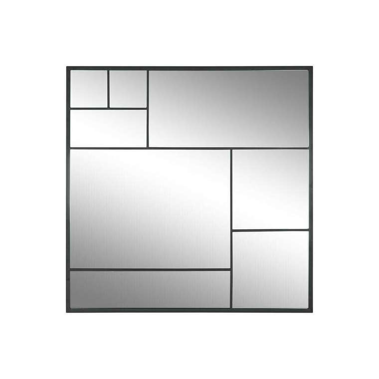 Настенное зеркало Чёрный 90 x 2 x 90 cm