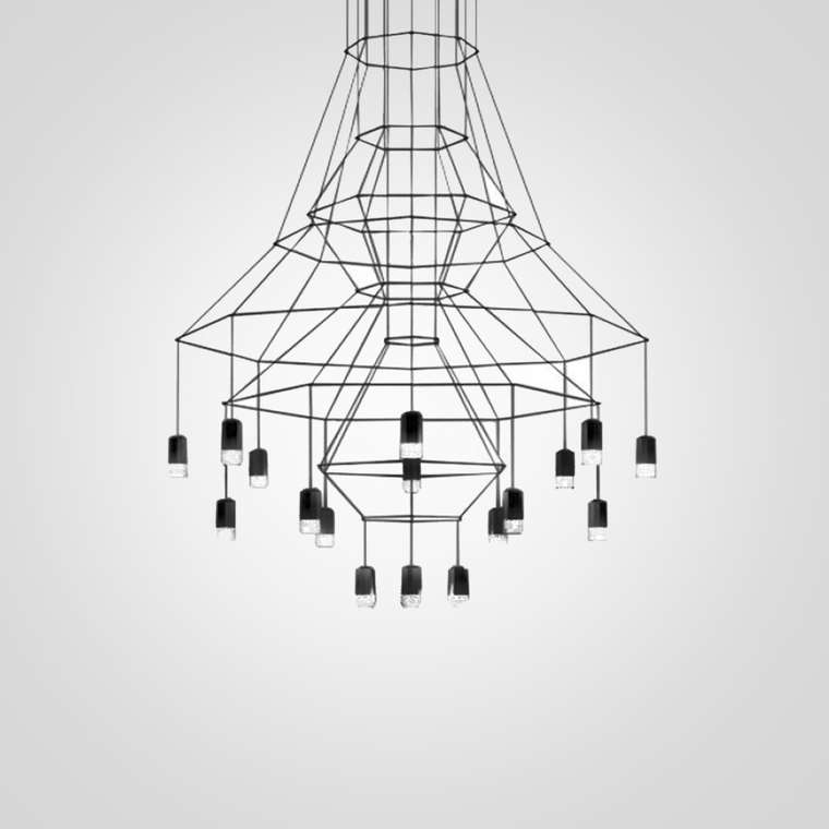 Люстра Via Wireflow Chandelier polyhedral 0315 Suspension lamp