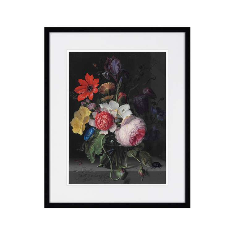 Репродукция картины A peony an iris a poppy anemones 1710 г.