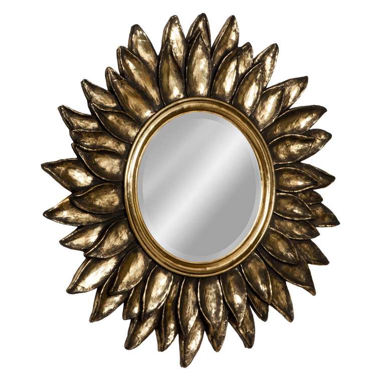 Настенное зеркало Моне в раме золотистого цвета