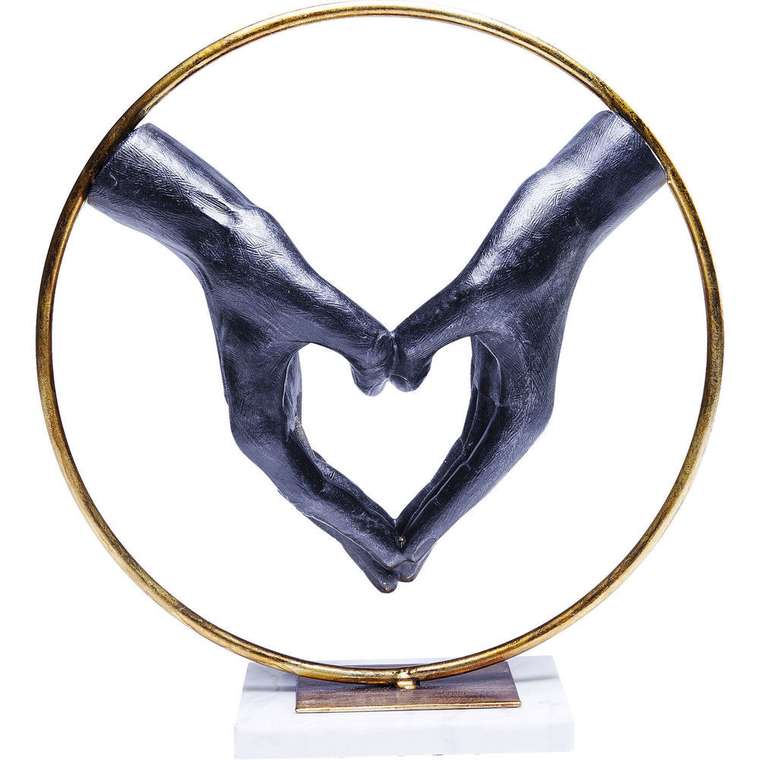 Предмет декоративный Heart Hand серо-золотого цвета