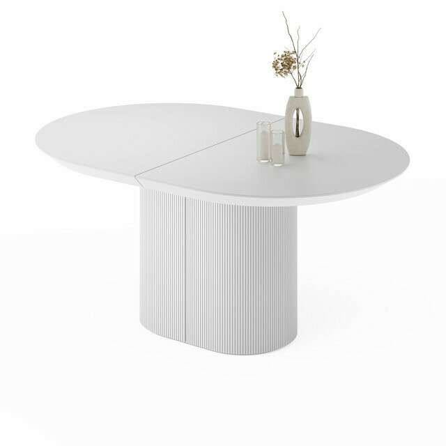 Раздвижной обеденный стол Гиртаб S белого цвета