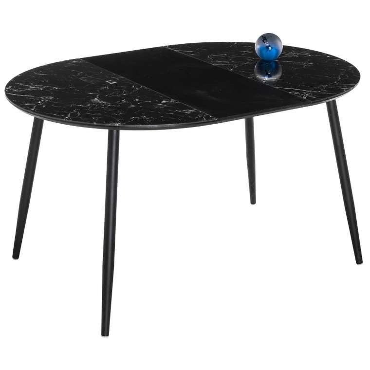 Раздвижной обеденный стол Кейтлин черного цвета