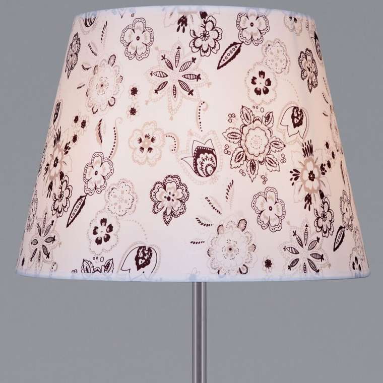 Торшер 86578-0.6-01 CH (SHADE 1718B WH) (ткань, цвет разноцветный)