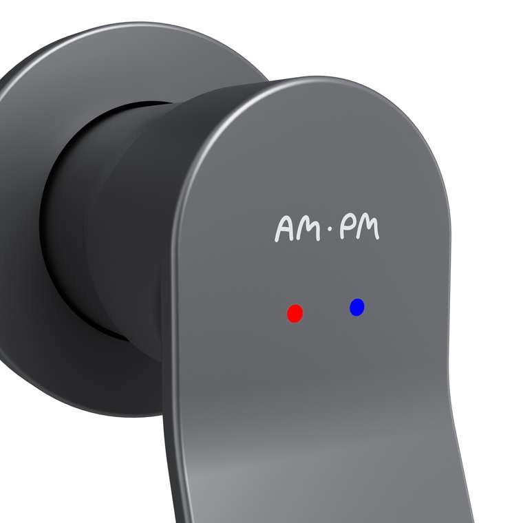 Смеситель для раковины AM.PM X-Joy монтируемый в стену черного цвета