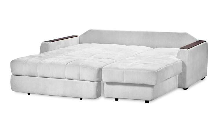 Угловой диван-кровать Гадар M светло-серого цвета