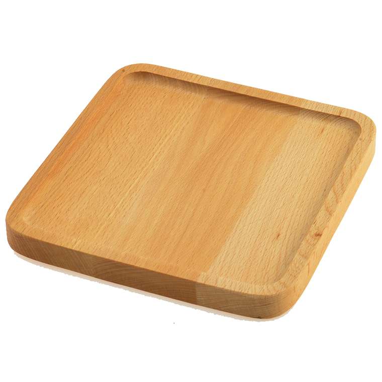 Поднос деревянный квадратный Bernt S цвета бук