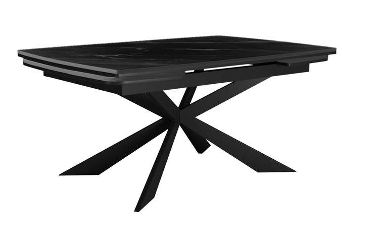 Раздвижной обеденный стол DikLine KM160 черного цвета