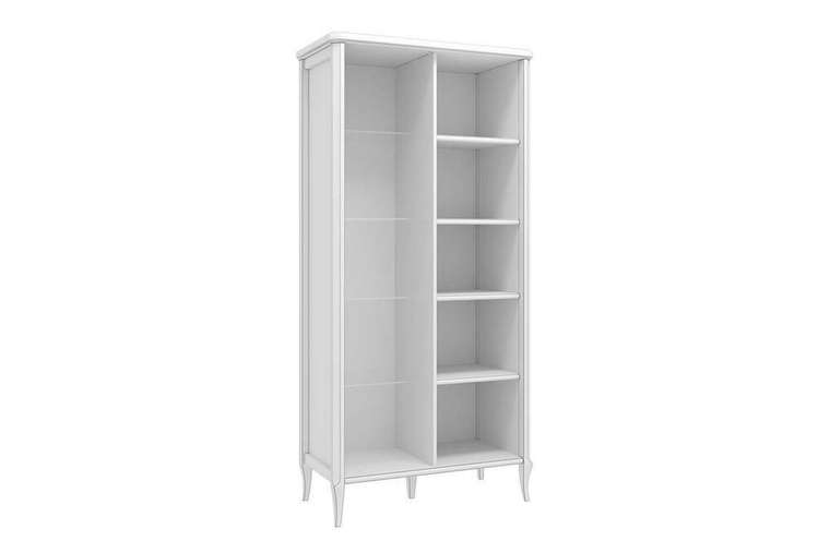 Шкаф книжный Онтарио серо-белого цвета