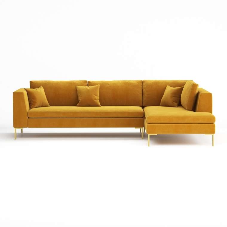 Угловой диван Kona желтого цвета 