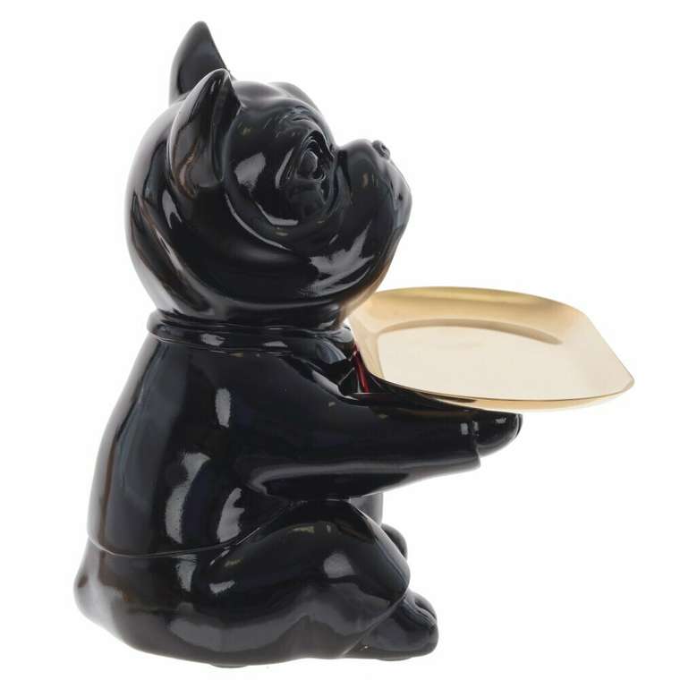 Декоративная фигурка Собака черного цвета